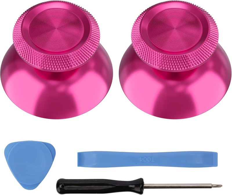 Avericht Metal Thumbsticks for PS5 Controller, Aluminum Joystick Replacement Kit for Dualsense Controller Accessories (Pink) - Image 1